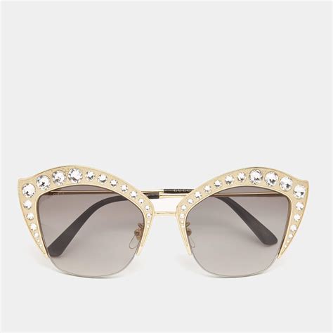 gucci crystal embellished cat eye sunglasses|designer cat eye sunglasses polarized.